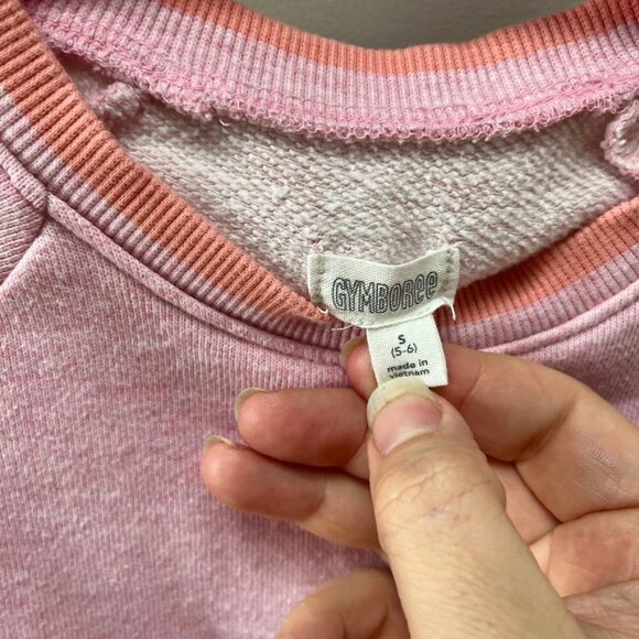 Gymboree‎ Girls Pink Sweatshirt Dress w/ Pockets- Size S (5/6) - Picture 2 of 4